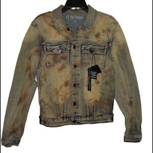 Si Tu Veux Denim Jacket Size Small Luxury Denim Brandon Jacket NWT (MSRP: $165)